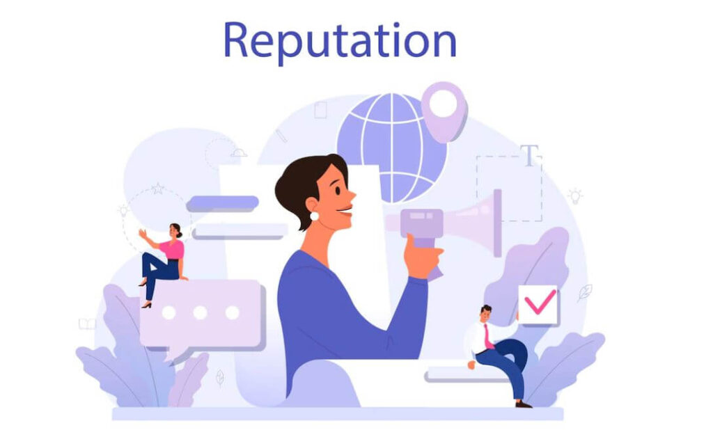 Positive Reputation and Trustworthiness through website