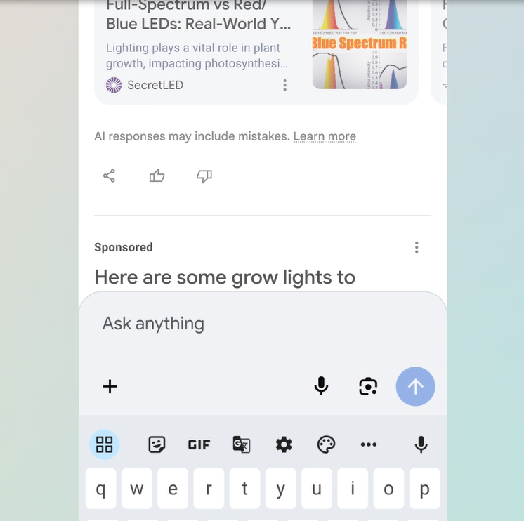 google ai overview ask anything feature