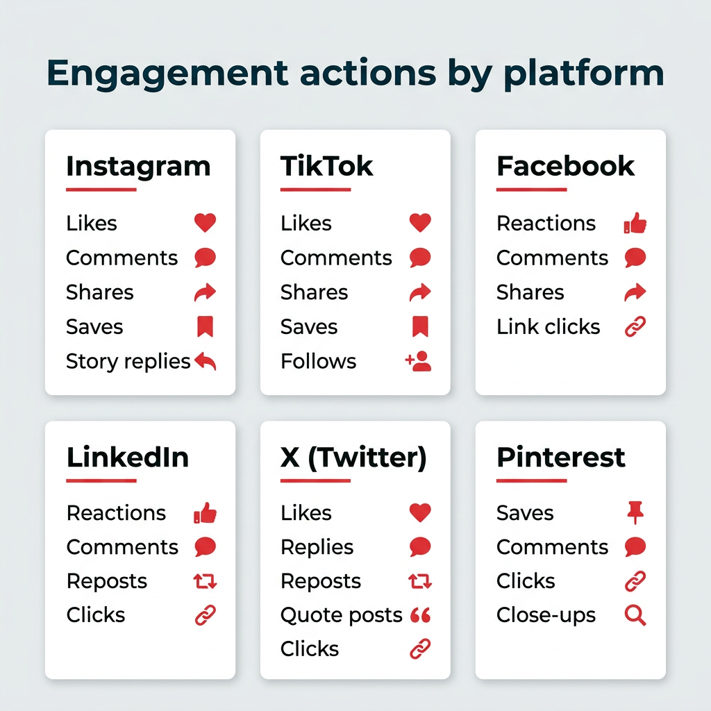 engagement actions by platforms to track digital marketing campaign