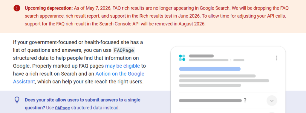 FAQ structured data